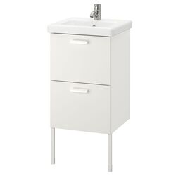 Набор тумбы с раковиной Ikea Enhet/Tvallen 2 ящика/смеситель 44x43x87 (Белый) Thumb