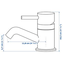 Набор тумбы с раковиной Ikea Enhet/Tvallen 2 ящика/смеситель 44x43x87 (Под Бетон/Белый) Thumb