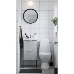 Набор тумбы с раковиной Ikea Enhet/Tvallen 2 ящика/смеситель 44x43x87 (Под Бетон/Серый)