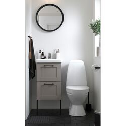 Набор тумбы с раковиной Ikea Enhet/Tvallen 2 ящика/смеситель 44x43x87 (Серый)