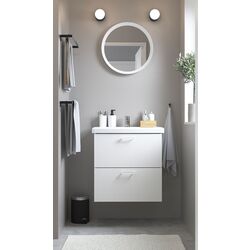 Набор тумбы с раковиной Ikea Enhet/Tvallen 2 ящика/смеситель 64x43x65 (Белый)