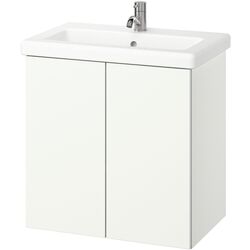 Набор тумбы с раковиной Ikea Enhet/Tvallen с дверцами 64x43x65 (Белый) Thumb