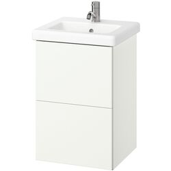 Набор тумбы с раковиной Ikea Enhet/Tvallen с ящиками 44x43x65 (Белый) Thumb