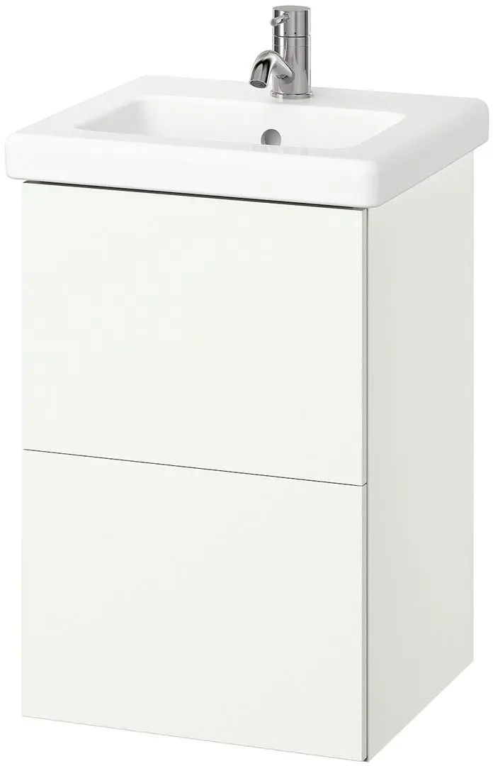 Набор тумбы с раковиной Ikea Enhet/Tvallen с ящиками 44x43x65 (Белый) - 3