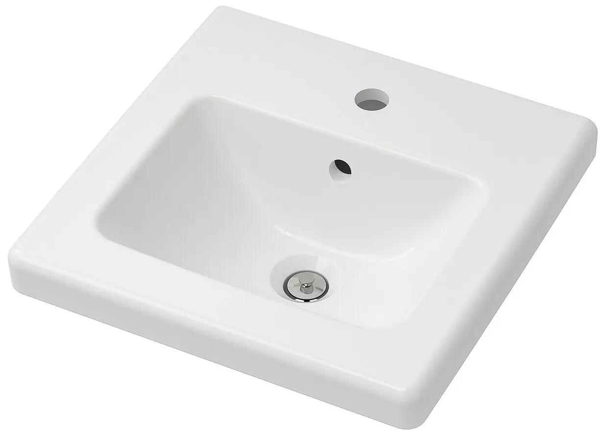 Набор тумбы с раковиной Ikea Enhet/Tvallen с ящиками 44x43x65 (Белый/Имитация Дуба) - 5