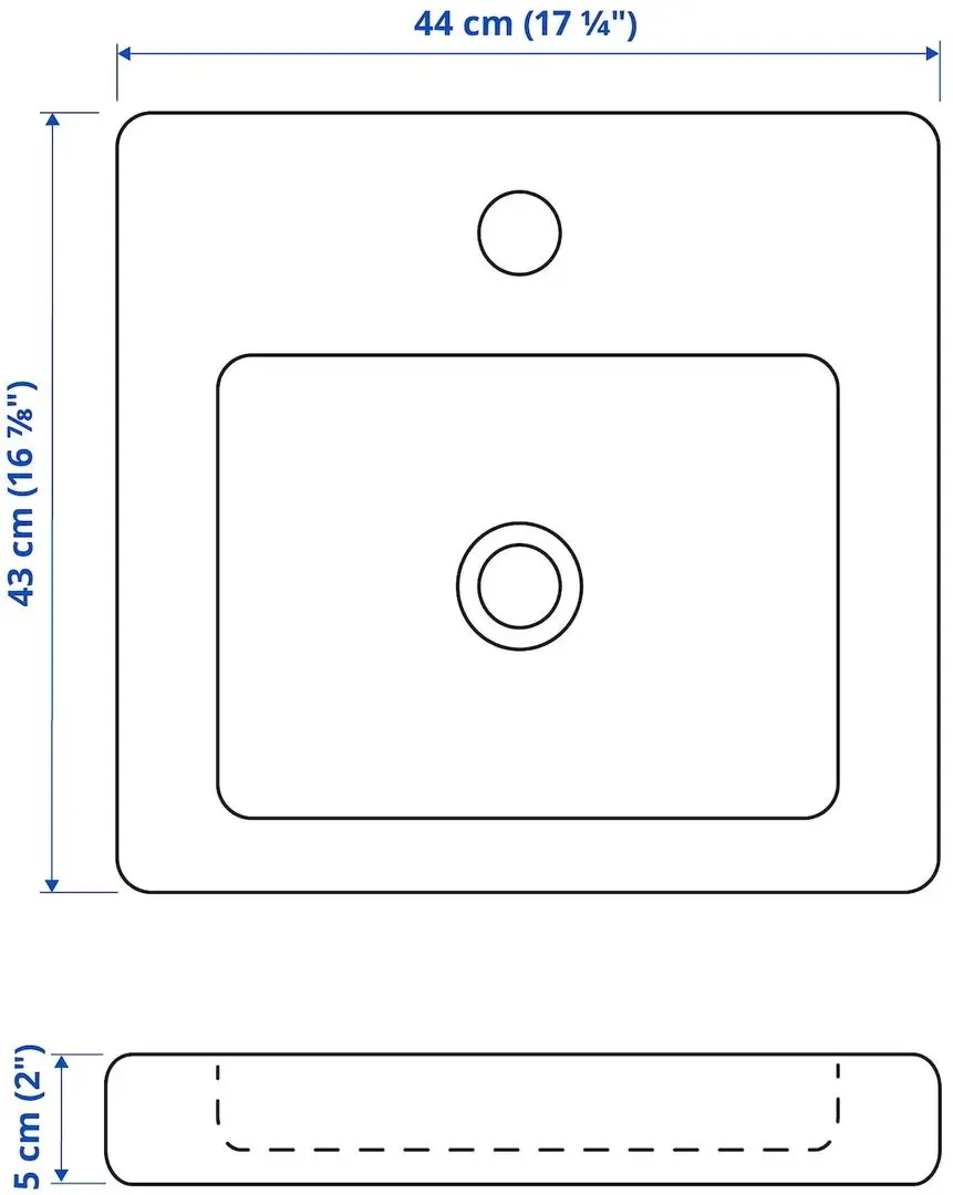 Набор тумбы с раковиной Ikea Enhet/Tvallen с ящиками 44x43x65 (Белый/Имитация Дуба) - 9