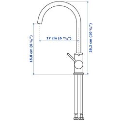 Set tumba cu lavoar Ikea Enhet/Tvallen cu sertare 44x43x65 (Alb/Gri-Verde Deschis) Thumb