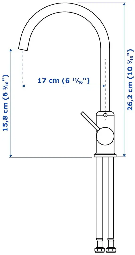 Set tumba cu lavoar Ikea Enhet/Tvallen cu sertare 44x43x65 (Alb/Gri-Verde Deschis) - 8