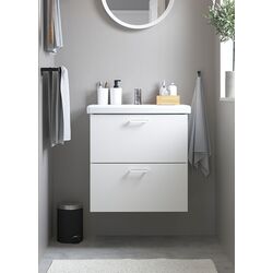 Набор тумбы с раковиной Ikea Enhet/Tvallen с ящиками 64x43x65 (Белый)