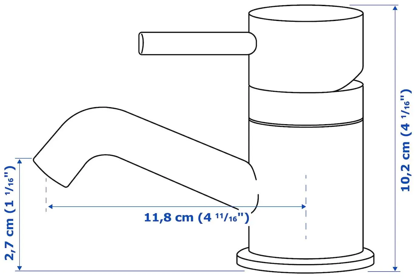 Набор тумбы с раковиной Ikea Enhet/Tvallen с ящиками 64x43x65 (Белый/Имитация Дуба) - 8