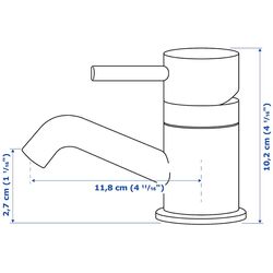 Набор тумбы с раковиной Ikea Enhet/Tvallen с ящиками 64x43x65 (Серый) Thumb
