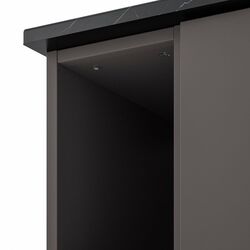 Набор тумбы с раковиной Ikea Godmorgon/Tolken/Horvik раковина 45/смеситель 102x49x43 (Гилльбурен Темно-серый/Имитация Черного Мрамора/Брогрунд) Thumb