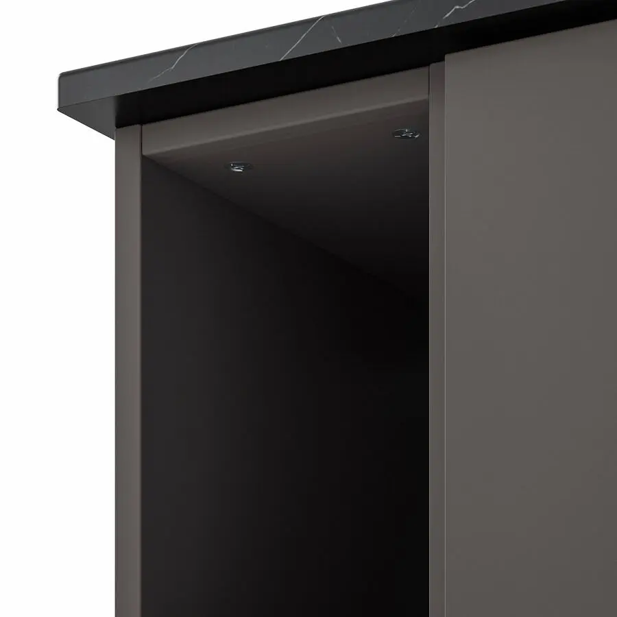 Набор тумбы с раковиной Ikea Godmorgon/Tolken/Horvik раковина 45/смеситель 102x49x43 (Гилльбурен Темно-серый/Имитация Черного Мрамора/Брогрунд) - 4