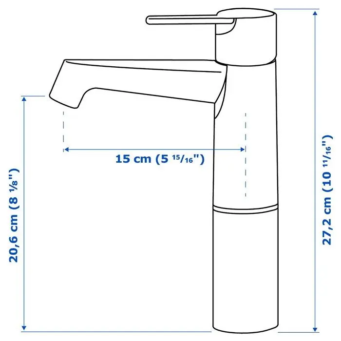 Набор тумбы с раковиной Ikea Godmorgon/Tolken/Horvik раковина/смеситель 82x49x72 (Под Коричневый Мореный Ясень/Имитация Черного Мрамора/Брогрунд) - 7