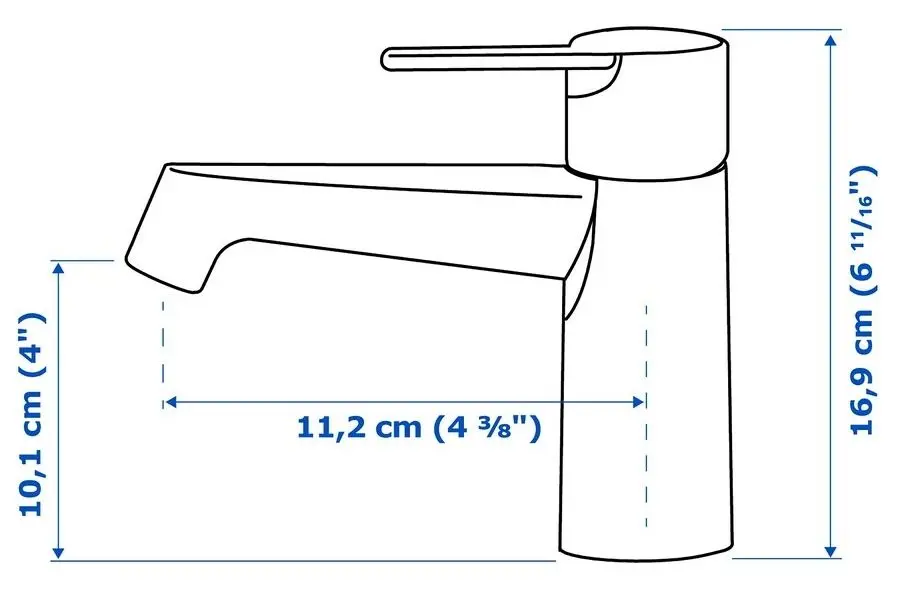 Набор тумбы с раковиной Ikea Godmorgon/Tolken/Oxmyren 102x49x72 (Белый Глянцевый/Имитация Мрамора) - 8