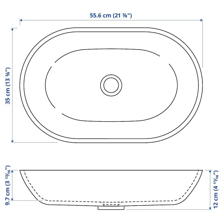Набор тумбы с раковиной Ikea Godmorgon/Tolken/Oxmyren 82x49x72 (Белый Глянцевый/Имитация Черного Мрамора) - 6