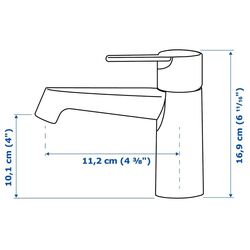 Набор тумбы с раковиной Ikea Godmorgon/Tolken/Oxmyren 82x49x72 (Гилбурен Темно-серый/Имитация Черного Мрамора) Thumb