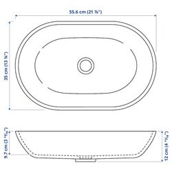 Набор тумбы с раковиной Ikea Godmorgon/Tolken/Oxmyren 82x49x72 (Под Коричневый Мореный Ясень/Имитация Черного Мрамора) Thumb