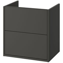 Набор тумбы с раковиной Ikea Havback/Hagaan/Dalskar с ящиками/полками 102x49x71 (Темно-серый/Под Дуб/Имитация Белого Мрамора) Thumb