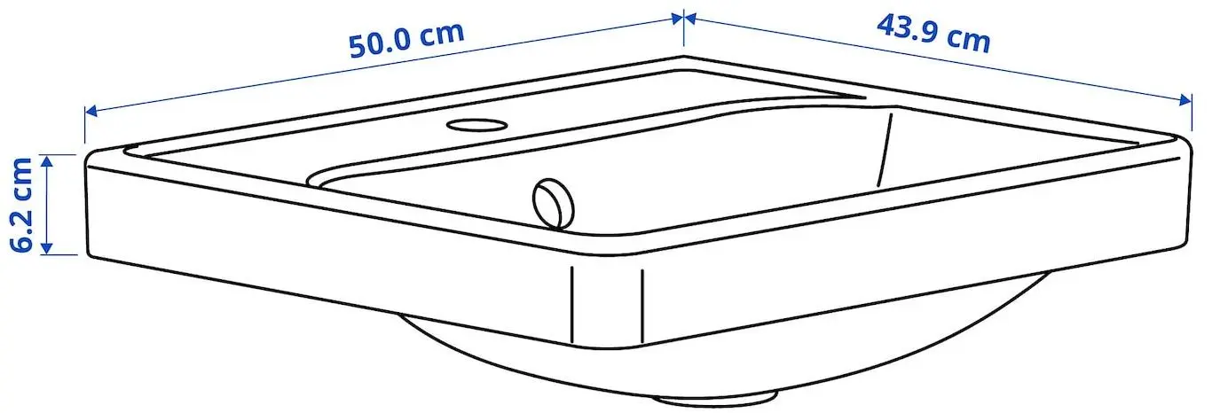 Набор тумбы с раковиной Ikea Havback/Hagaan/Dalskar с ящиками/полками 102x49x71 (Темно-серый/Под Дуб/Имитация Белого Мрамора) - 6