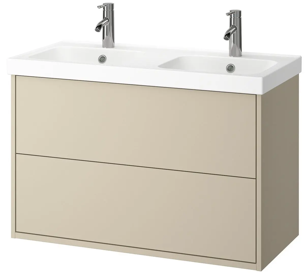 Набор тумбы с раковиной Ikea Havback/Orrsjon/Dalskar с ящиками 102x49x69 (Бежевый) - 3