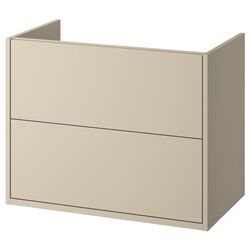 Набор тумбы с раковиной Ikea Havback/Tornviken/Dalskar с ящиками 82x49x79 (Бежевый/Имитация Черного Мрамора) Thumb