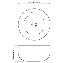 Набор тумбы с раковиной Ikea Hemnes/Kattevik 82x48x91 (Белый) Thumb