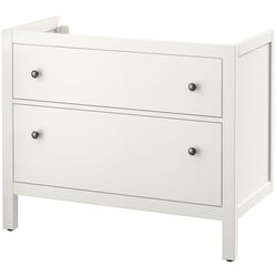 Набор тумбы с раковиной Ikea Hemnes/Orrsjon/Voxnan c ящиками 102x49x89 (Белый) Thumb