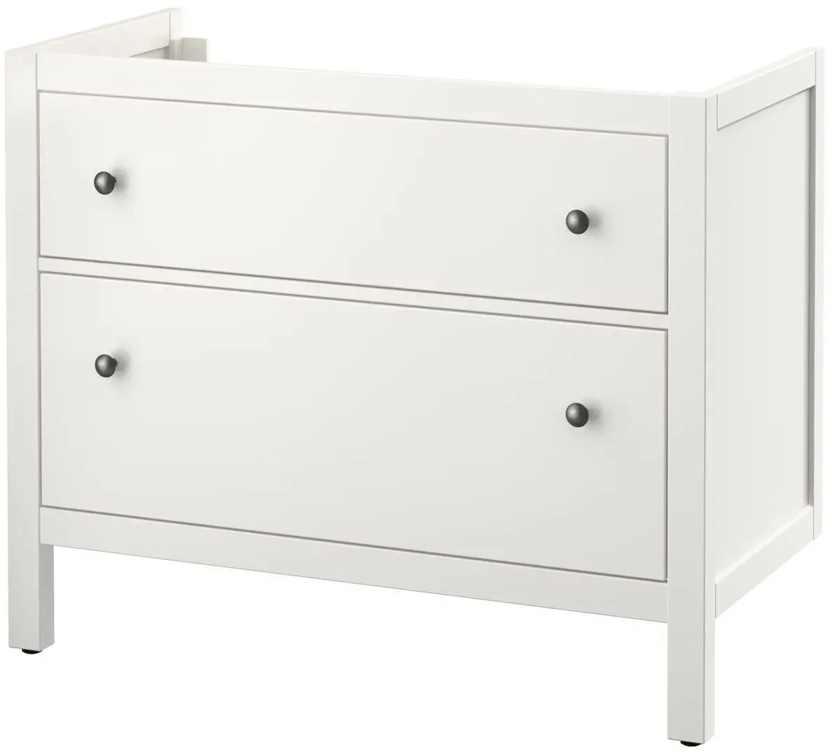 Набор тумбы с раковиной Ikea Hemnes/Orrsjon/Voxnan c ящиками 102x49x89 (Белый) - 2