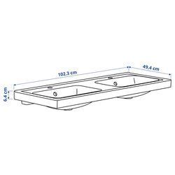 Набор тумбы с раковиной Ikea Hemnes/Orrsjon/Voxnan c ящиками 102x49x89 (Белый) Thumb