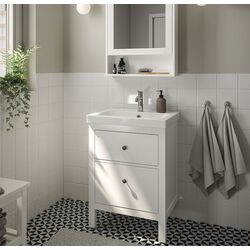 Набор тумбы с раковиной Ikea Hemnes/Orrsjon/Voxnan c ящиками 62x49x89 (Белый)