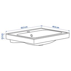 Набор тумбы с раковиной Ikea Hemnes/Orrsjon/Voxnan c ящиками 62x49x89 (Белый) Thumb