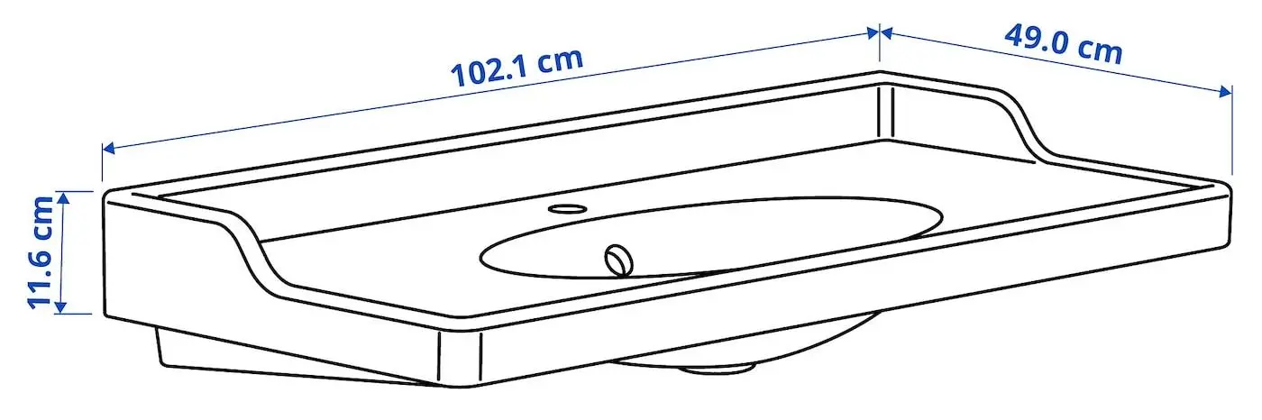 Набор тумбы с раковиной Ikea Hemnes/Rutsjon с ящиками 102x49x95 (Белый) - 10