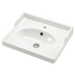 Набор тумбы с раковиной Ikea Hemnes/Rutsjon с ящиками 62x49x95 (Белый/Хром) Thumb