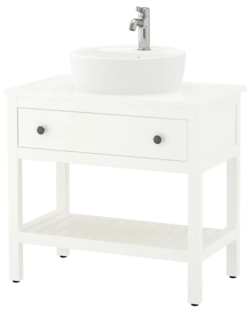 Набор тумбы с раковиной Ikea Hemnes/Tornviken 82x48x90 (Белый) - 2