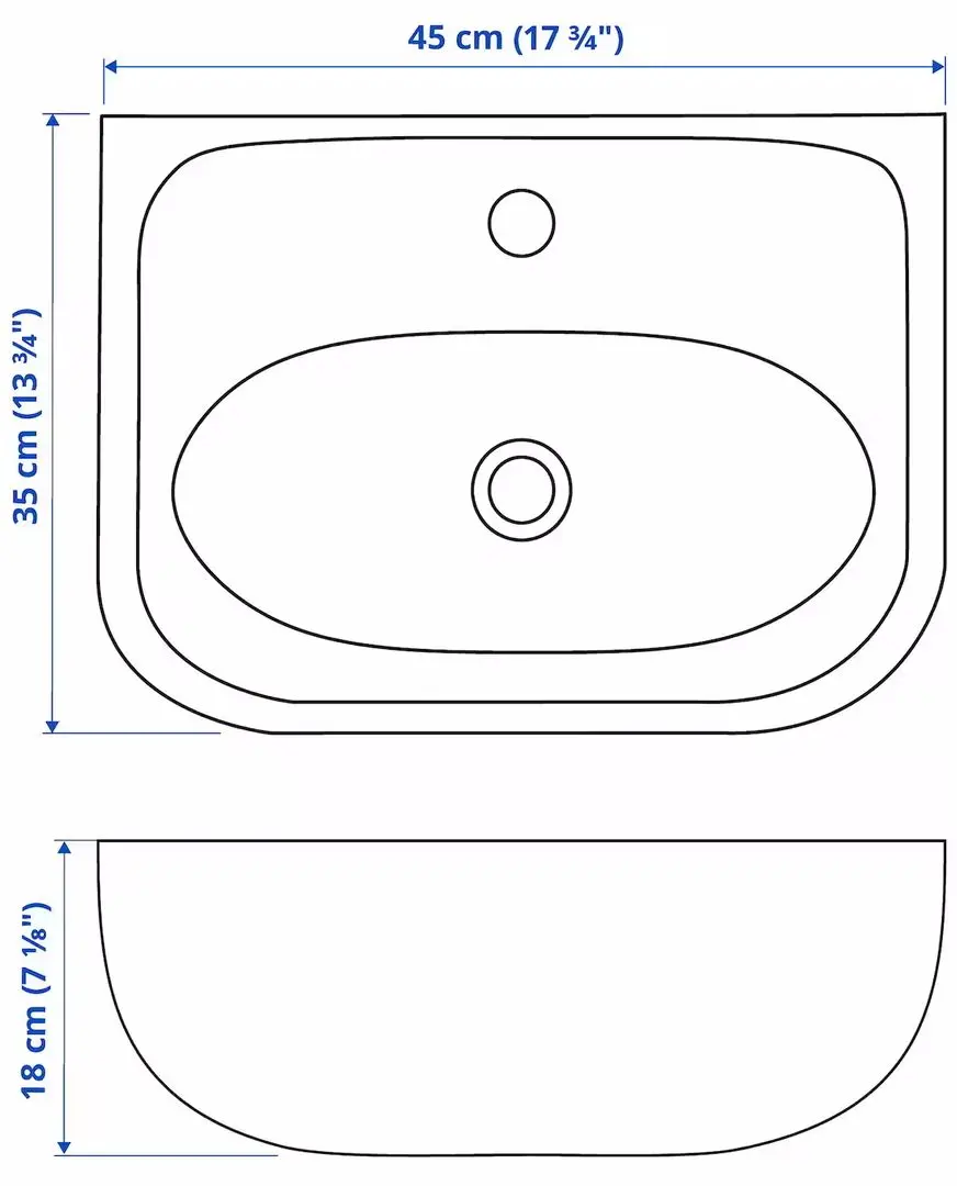Набор тумбы с раковиной Ikea Lilltjarn/Skatsjon с дверцами 45x35 (Белый) - 8