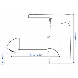 Набор тумбы с раковиной Ikea Lilltjarn/Skatsjon с дверцами 45x35 (Белый) Thumb