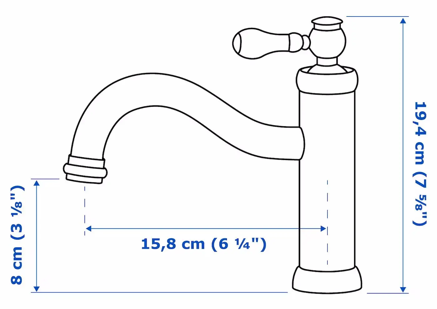 Set tumba cu lavoar Ikea Tannforsen/Orrsjon 122x49x74 (Alb) - 9