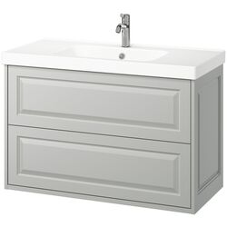 Set tumba cu lavoar Ikea Tannforsen/Orrsjon cu sertare 102x49x69 (Gri) Thumb