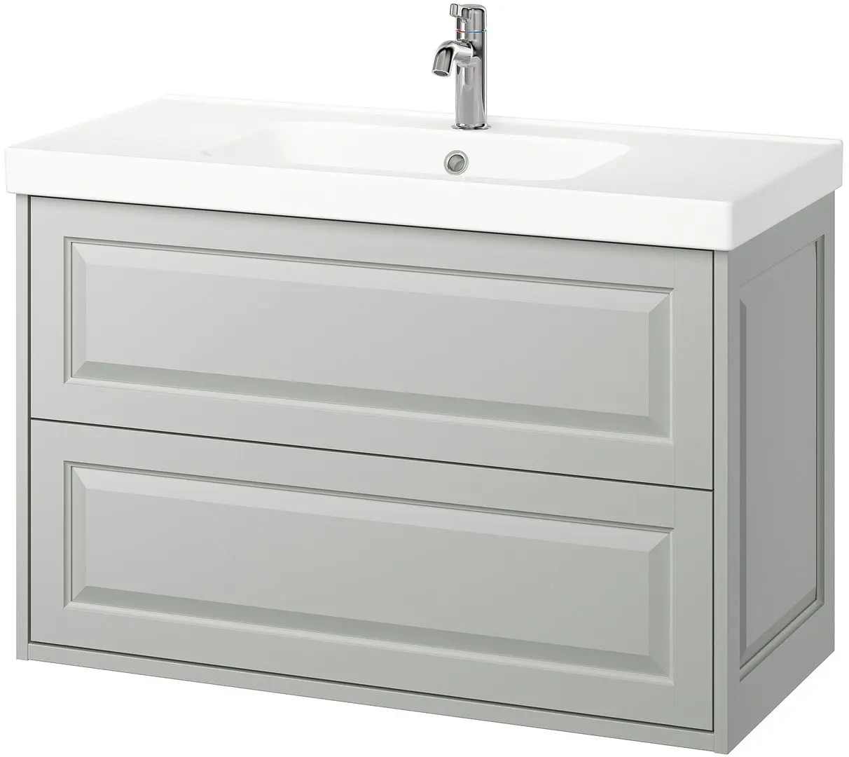 Set tumba cu lavoar Ikea Tannforsen/Orrsjon cu sertare 102x49x69 (Gri) - 2