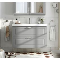 Набор тумбы с раковиной Ikea Tannforsen/Orrsjon с ящиками 102x49x69 (Серый)