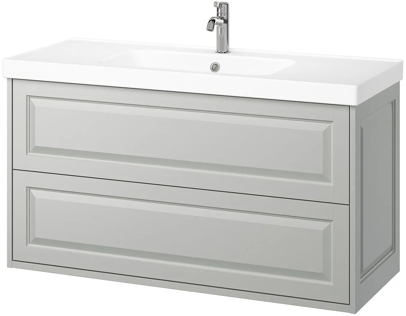 Набор тумбы с раковиной Ikea Tannforsen/Orrsjon с ящиками 122x49x69 (Серый) - 2