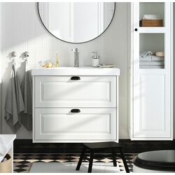 Набор тумбы с раковиной Ikea Tannforsen/Orrsjon с ящиками 82x49x69 (Белый)
