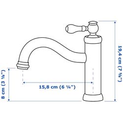Набор тумбы с раковиной Ikea Tannforsen/Orrsjon ящики/2 смесителя 102x49x69 (Белый) Thumb