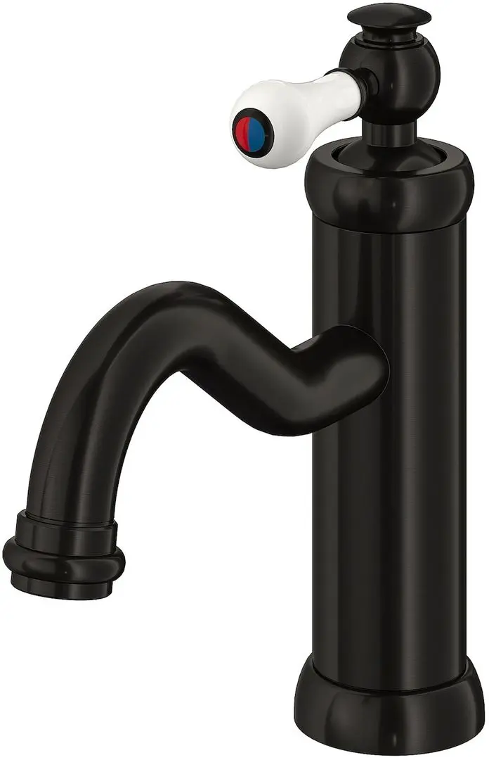 Набор тумбы с раковиной Ikea Tannforsen/Rutsjon 122x49x76 (Белый/Имитация Ореха) - 6