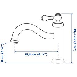 Набор тумбы с раковиной Ikea Tannforsen/Rutsjon 122x49x76 (Белый/Имитация Ореха) Thumb