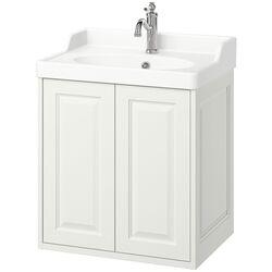 Набор тумбы с раковиной Ikea Tannforsen/Rutsjon с дверцами 62x49x74 (Белый) Thumb