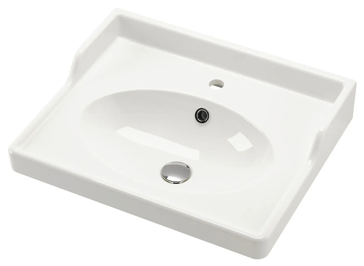 Набор тумбы с раковиной Ikea Tannforsen/Rutsjon с дверцами 62x49x74 (Серый) - 4