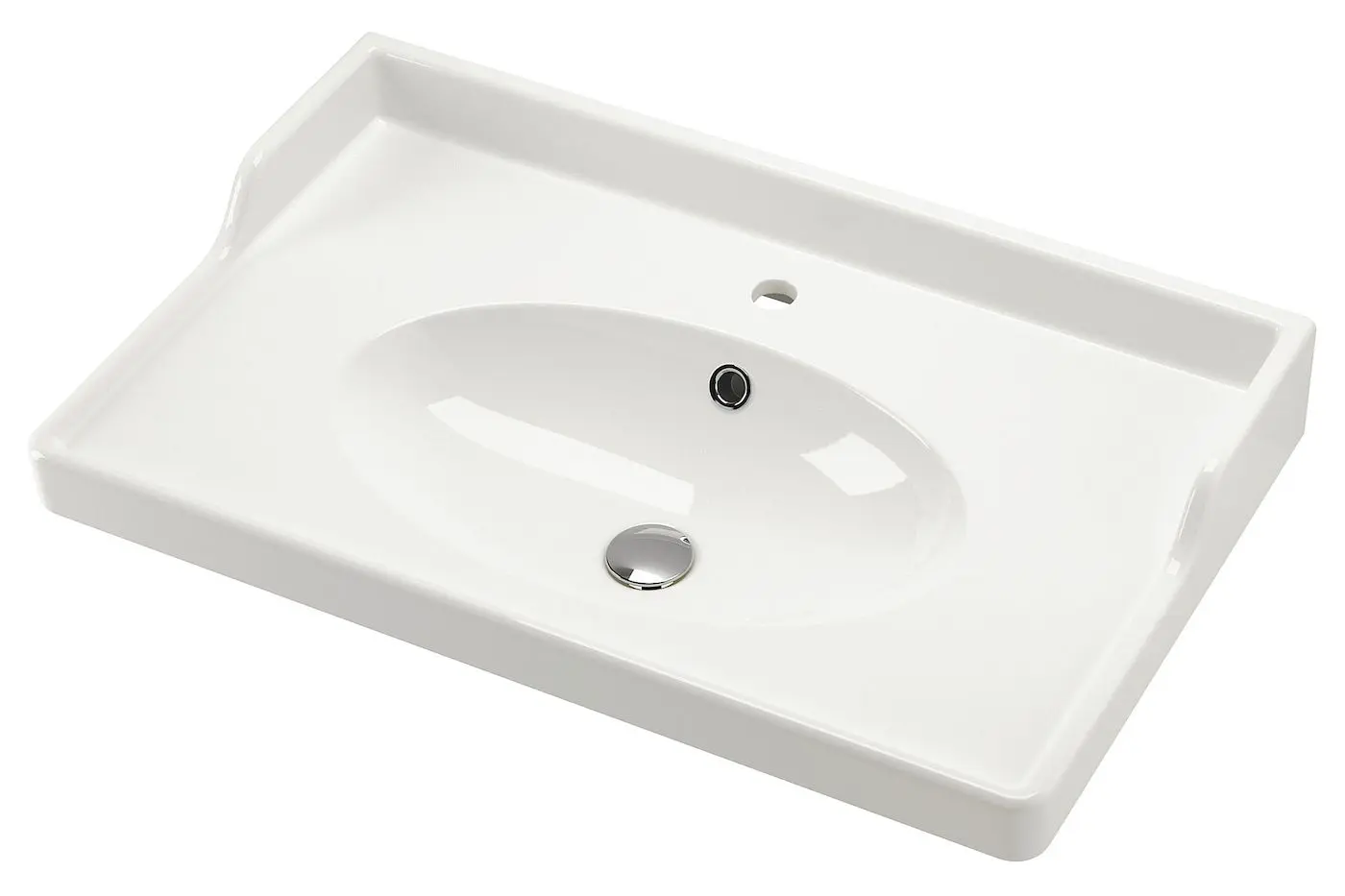 Набор тумбы с раковиной Ikea Tannforsen/Rutsjon с дверцами 82x49x74 (Серый) - 4