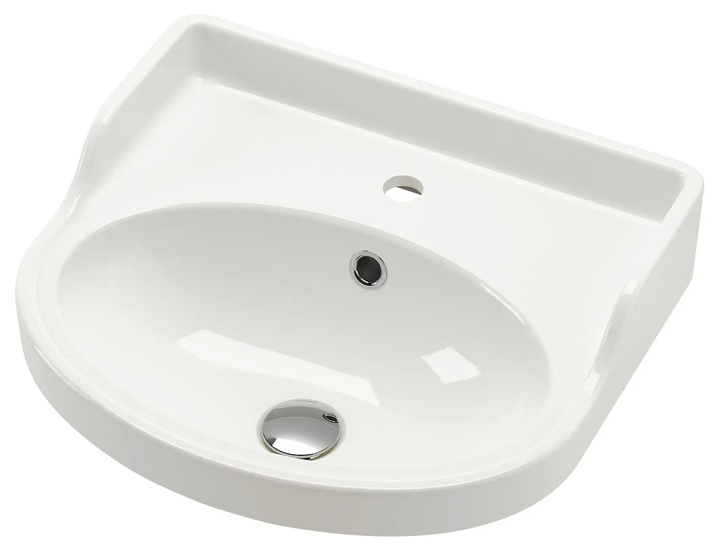 Набор тумбы с раковиной Ikea Tannforsen/Rutsjon с дверцами 82x49x76 (Белый/Имитация Черного Мрамора) - 5